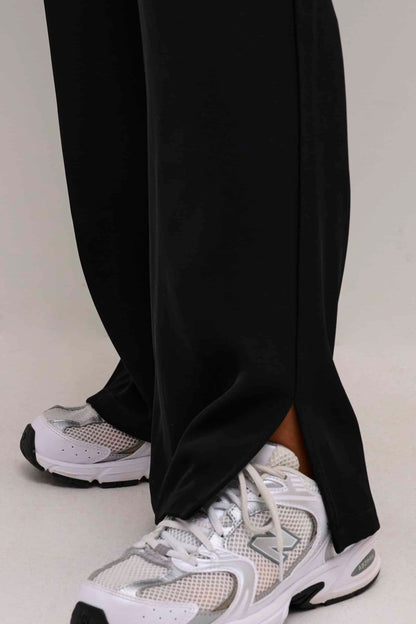 Kaffe Curve Black Trousers | KCsigne HW Wide Pants