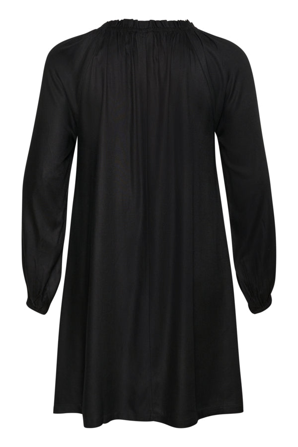 Kaffe Curve Black Deep KCjane Dress kort sort kjole løst fit