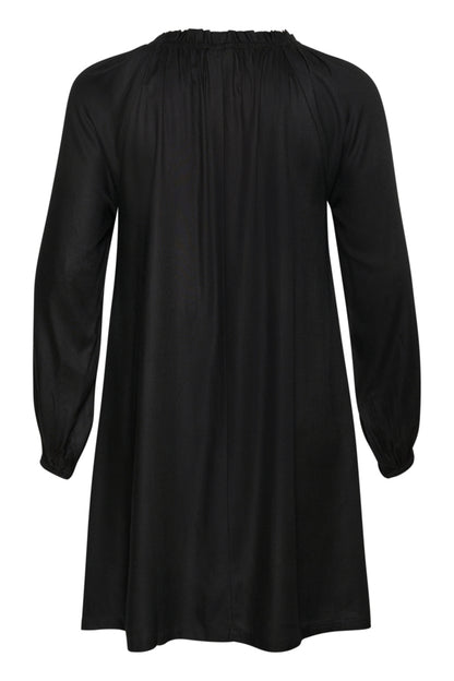 Kaffe Curve Black Deep KCjane Dress kort sort kjole løst fit