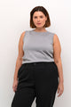 Kaffe Curve Grey KCregitta Slipover finstrikket grå top