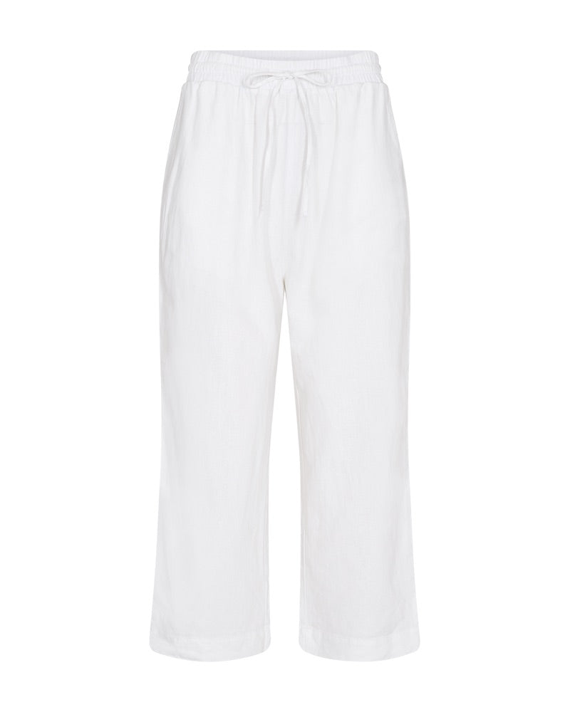 Freequent hvide hørbukser FQLAVA-ANKLE-PA Brilliant white