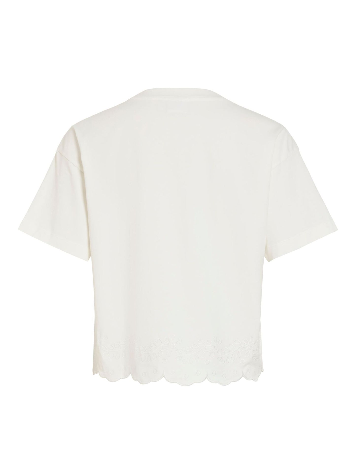 VINORANI EMB O-NECK S/S T-SHIRT - White