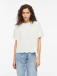 VINORANI EMB O-NECK S/S T-SHIRT - White