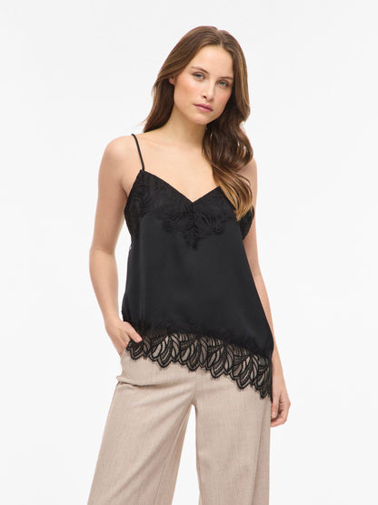 VILEA STRAP TOP - Schwarz