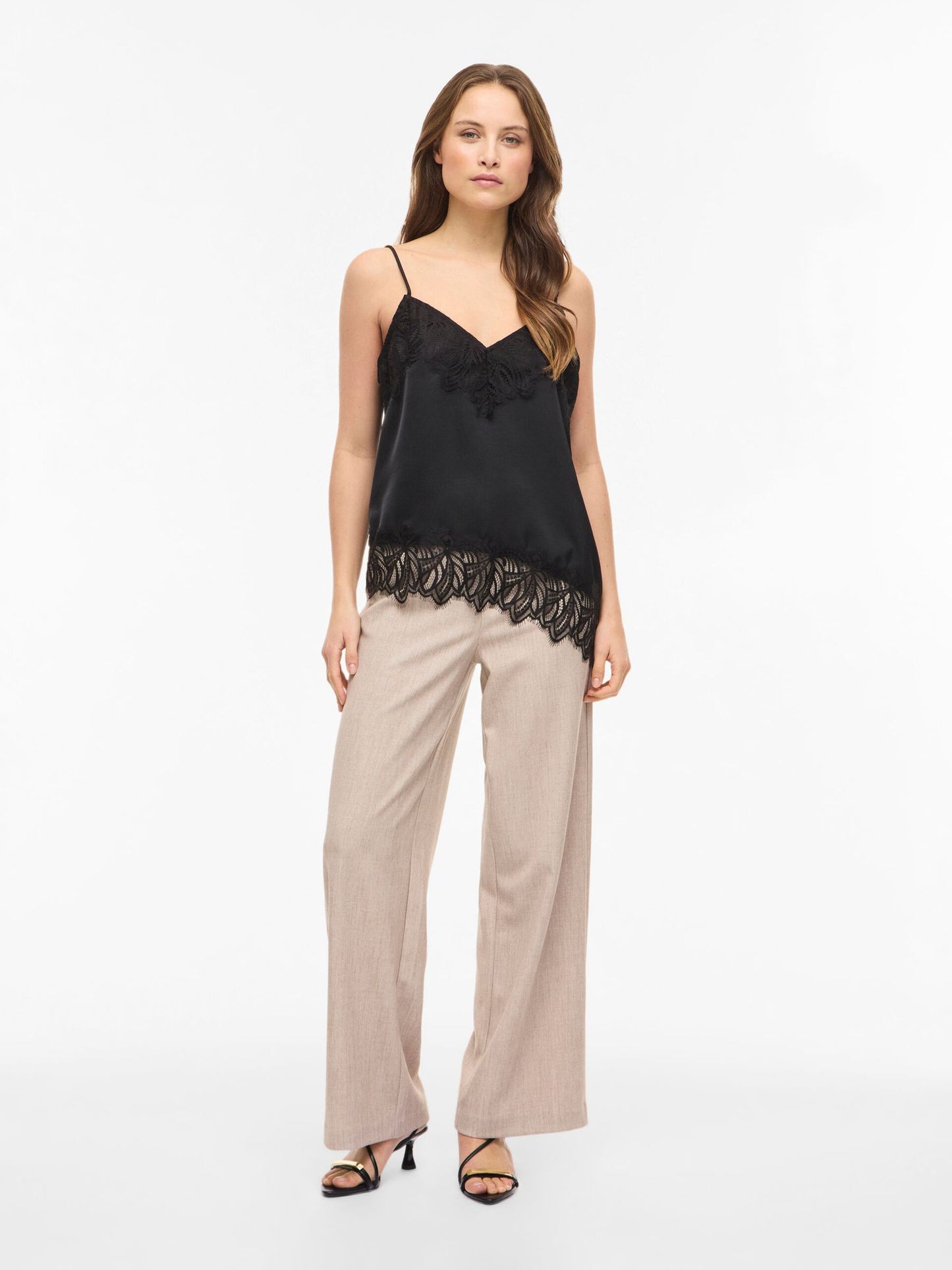 VILEA STRAP TOP - Schwarz