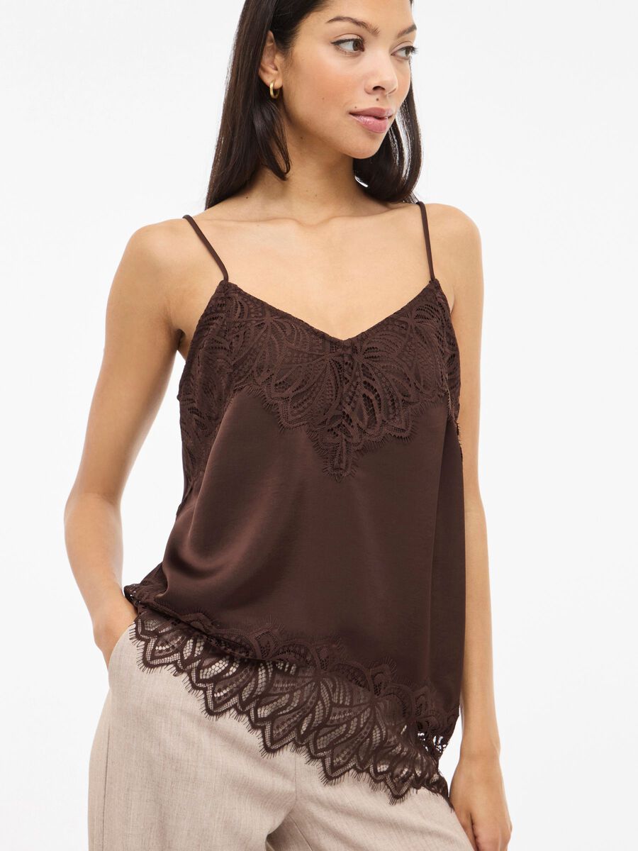 VILEA STRAP TOP - Brown