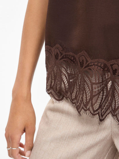 VILEA STRAP TOP - Brown