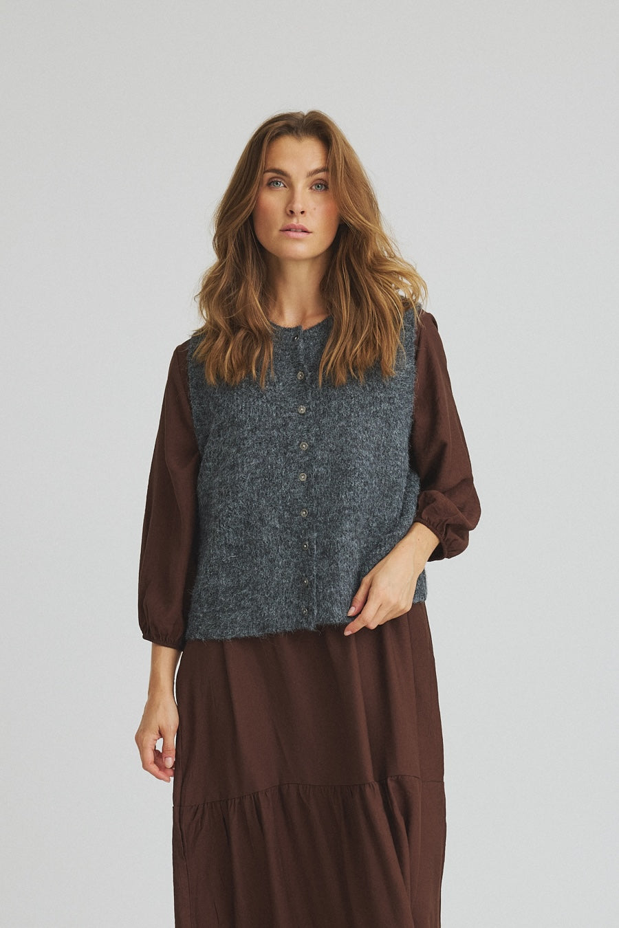 Luxzuz One Two - Zannap Knit Dark Grey Melange