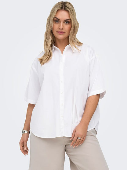 CARBERSA 2/4 SHIRT WVN - Bright White