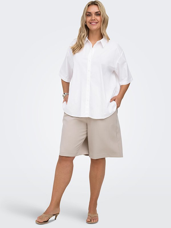 CARBERSA 2/4 SHIRT WVN - Bright White