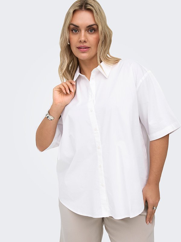CARBERSA 2/4 SHIRT WVN - Bright White