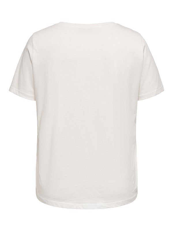 Only Carmakoma - Carmaebell - T-shirt - Cloud Dancer