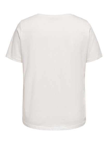 Only Carmakoma - Carmaebell - T-shirt - Cloud Dancer