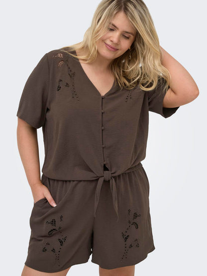 Only Carmakoma - Metta - Shirt - Chocolate Martini