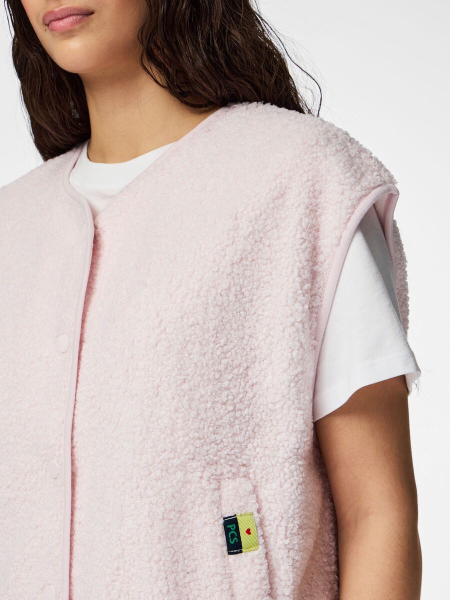 PCKATTY TEDDY VEST NOOS BC - Pink Marshmallow