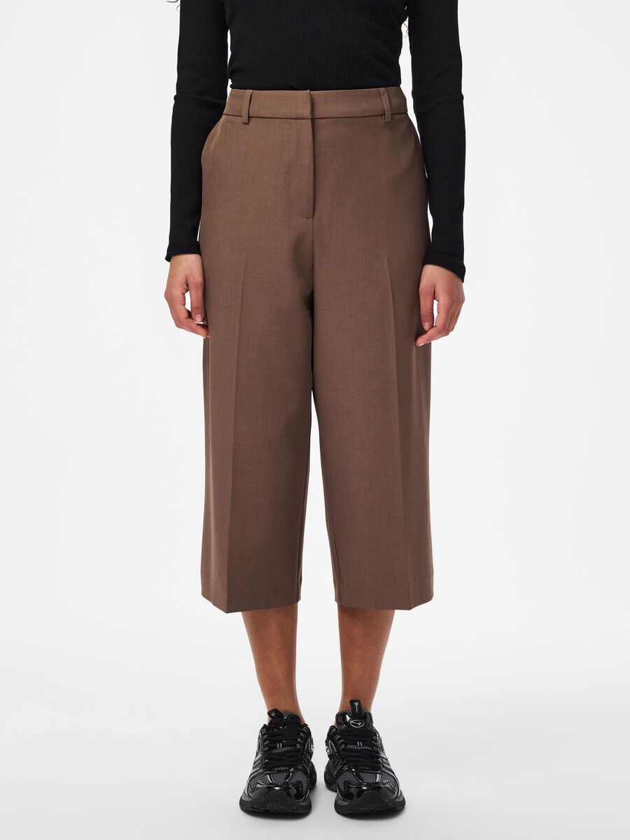 PCBLOSSOM CULOTTE PANTS - Braun