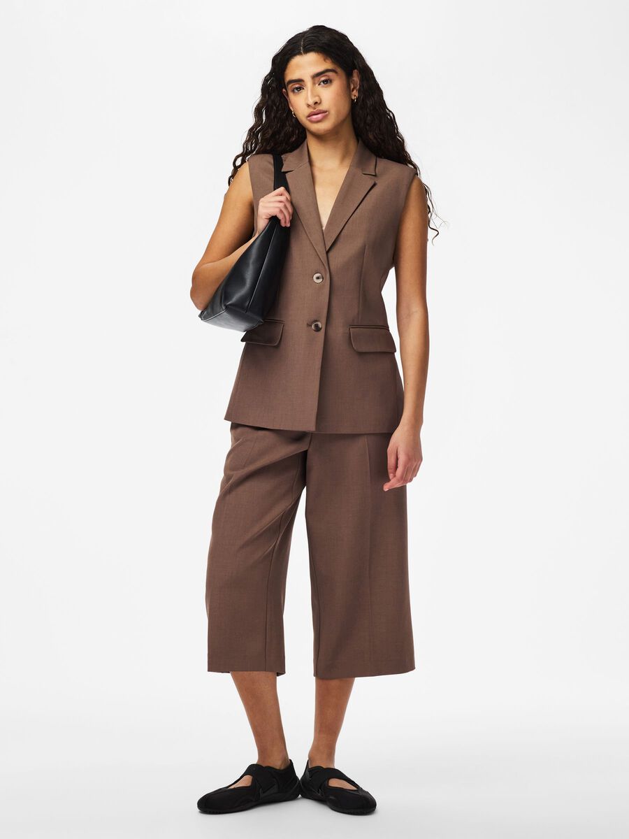 PCBLOSSOM CULOTTE PANTS - Braun