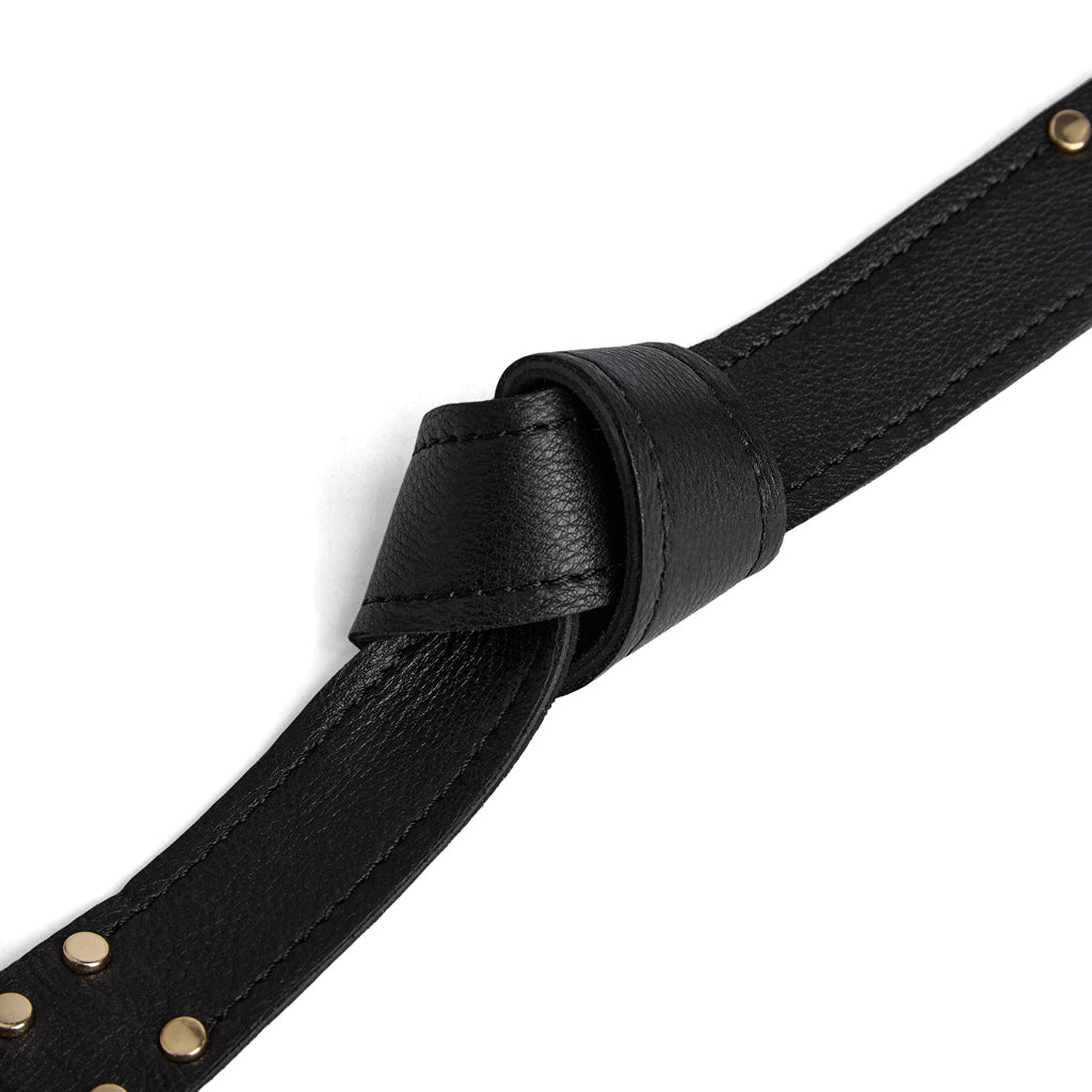 DEPECHE - Studded waist belt - 190 Black/Gold