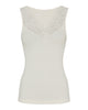 Hvis rib top med v-hals blondekant Tim & Simonsen Belen rib v-lace Top Ivory