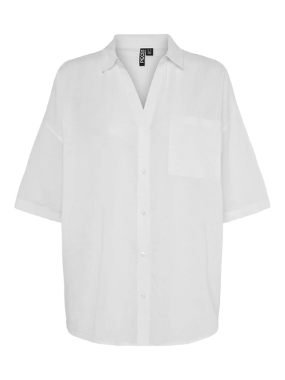 PIECES PCSATINKA 2/4 SHIRT WVN | Cloud Dancer