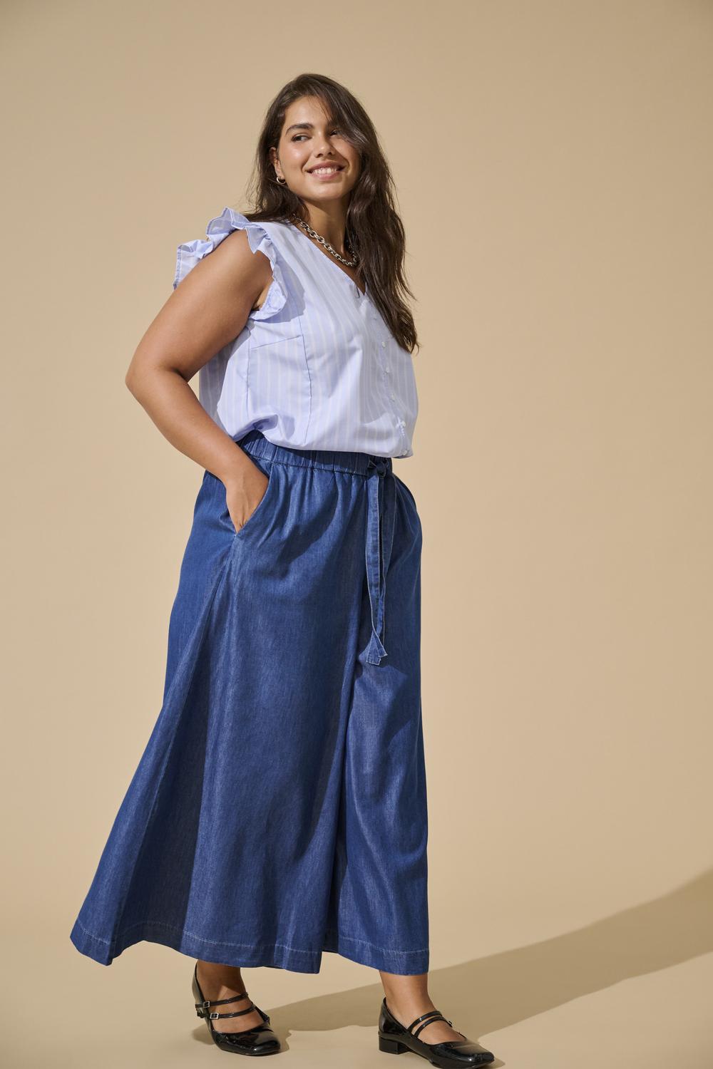 Only Carmakoma - Carbea - Pants - Medium Blue Denim