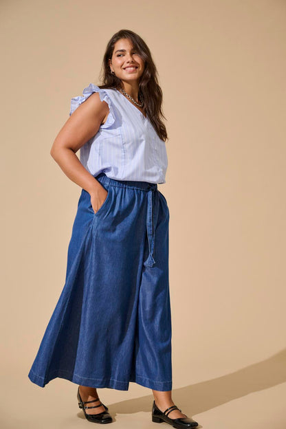 Only Carmakoma - Carbea - Pants - Medium Blue Denim