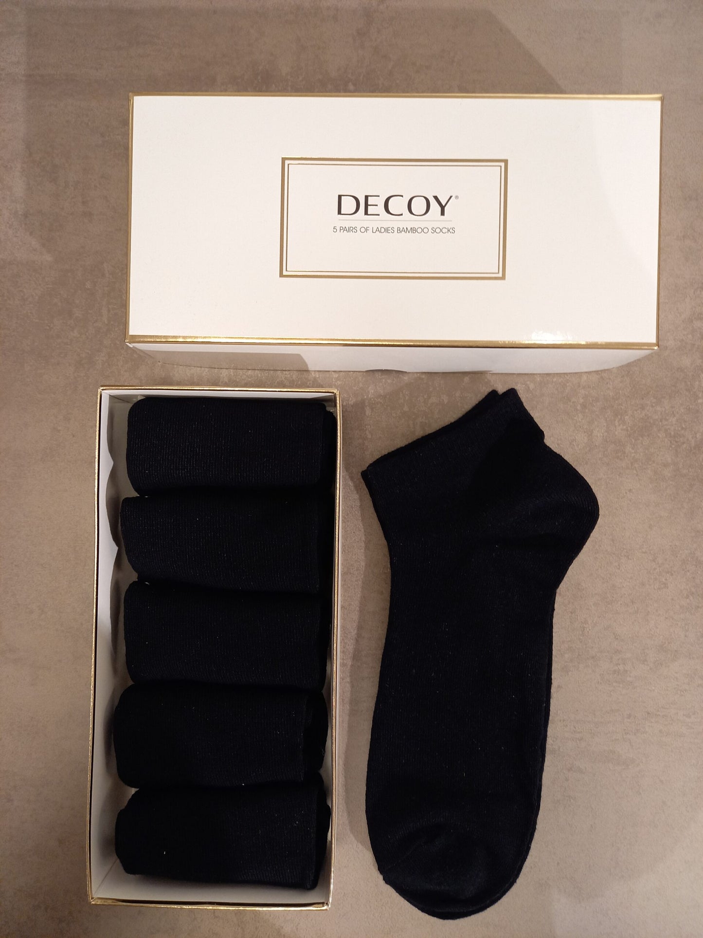 DECOY Black sneaker bamboo 5-pack