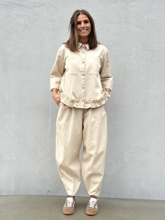 GASPAR Vigo Canvas Shirt - Beige