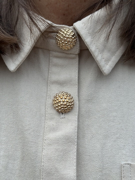 GASPAR Vigo Canvas Shirt - Beige