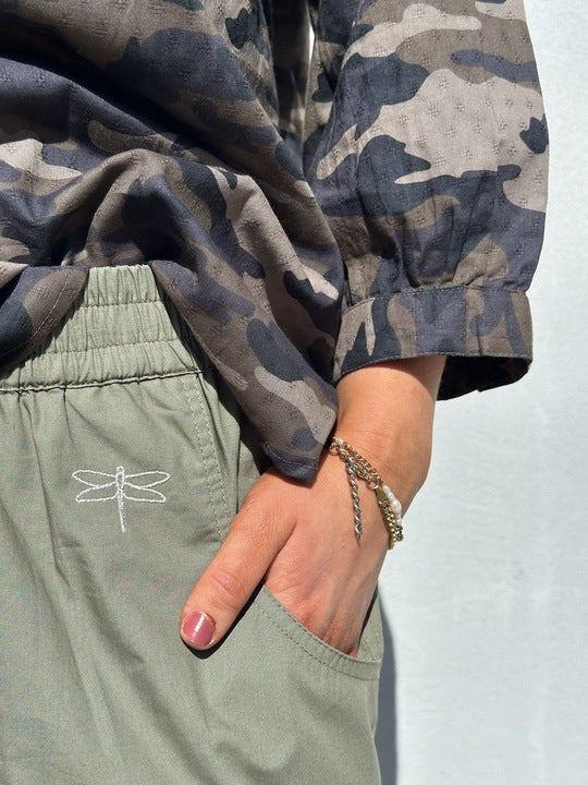 Gaspar Express - Honolulu Poplin -Dusty Green