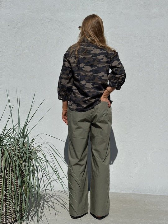 Gaspar Express - Honolulu Poplin -Dusty Green