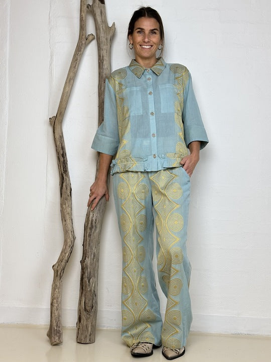 Honolulu Jacquard - Light blue