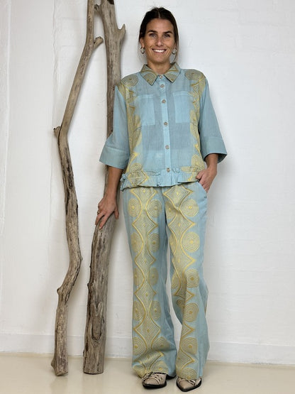 Honolulu Jacquard - Light blue