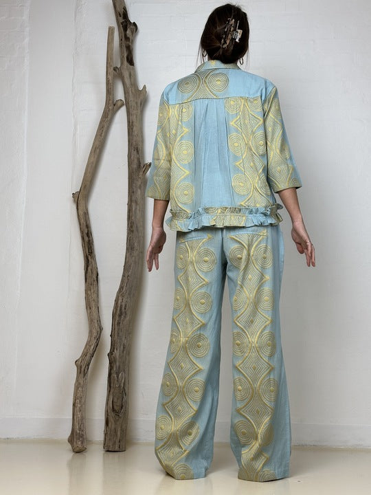 Vigo Jacquard - Light blue
