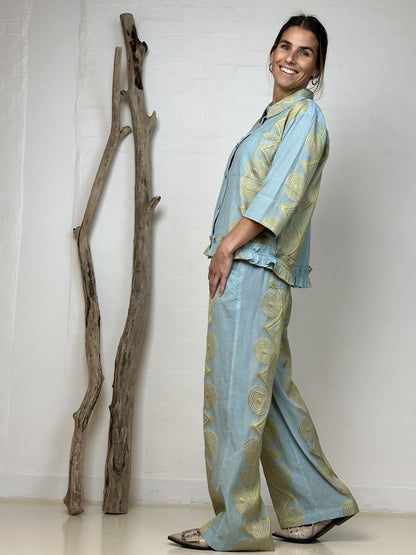 Honolulu Jacquard - Light blue