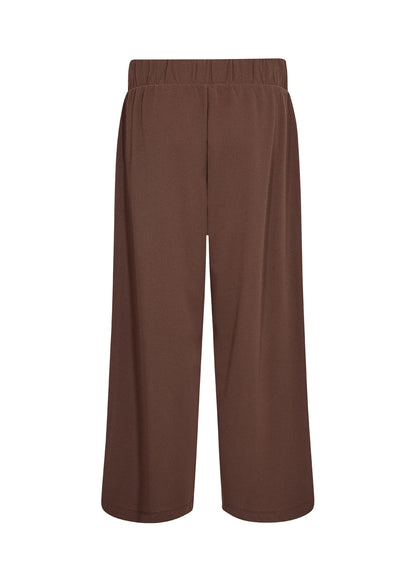 bagpå brune bukser med 7/8 længde og lommer. Soyaconcept SC-SIHAM 36 Bukser HOT FUDGE