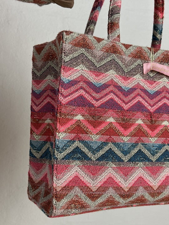 Tote Bag Jacquard - Pink