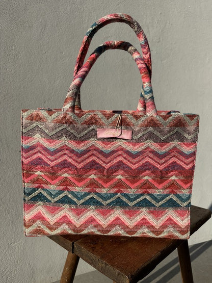 Tote Bag Jacquard - Pink