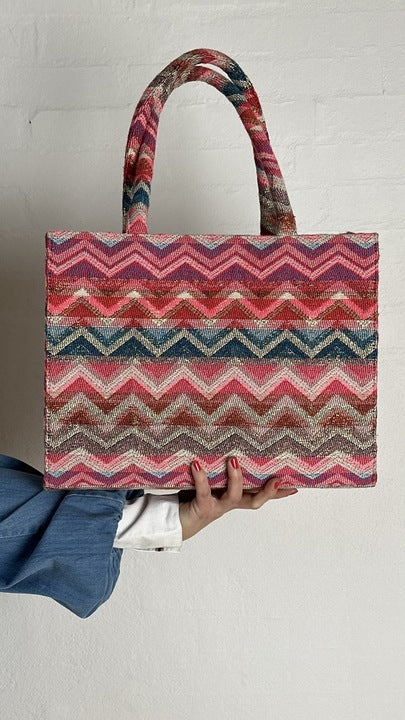 Tote Bag Jacquard - Pink