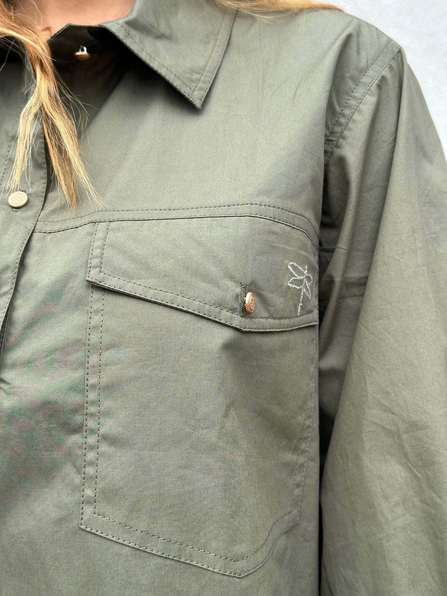 Gaspar Express - Oslo Poplin Shirt - Dusty Green