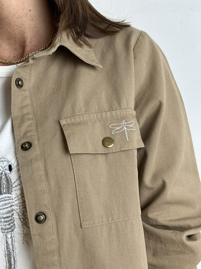 GASPAR Lyon Canvas Shirt - Sand