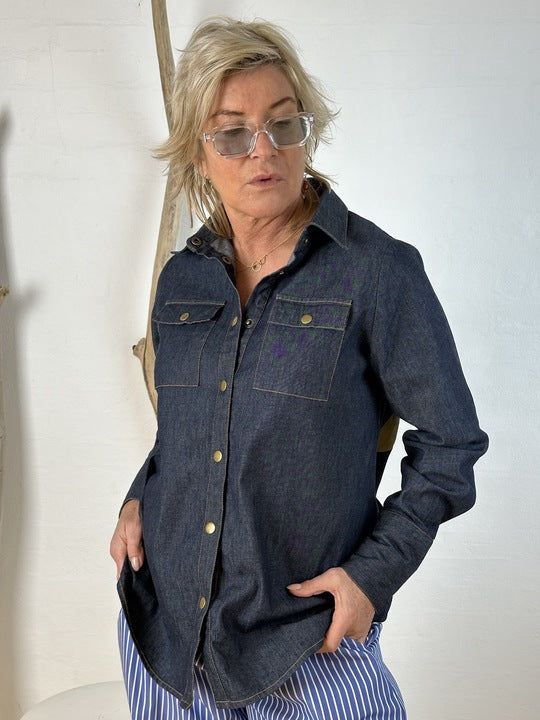 GASPAR Lyon Denimhemd – Dunkelblau