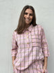 Porto Check Bluse – Rose