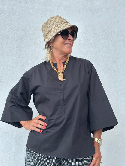 Gaspar Express - Mumbai Poplin Blouse - Black