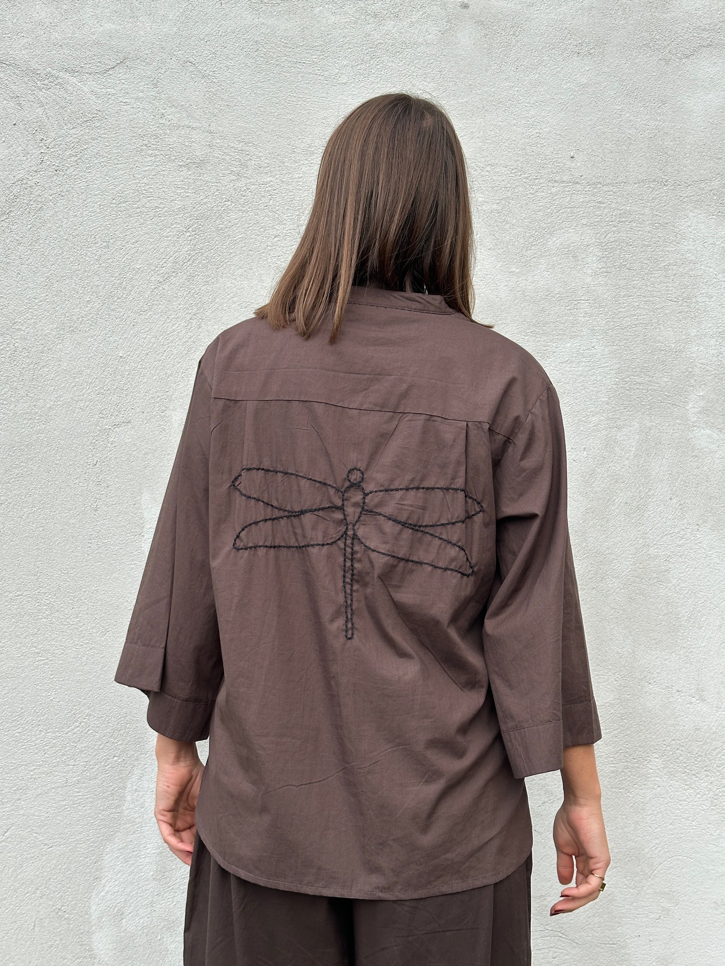 Gaspar Express - Mumbai Poplin Blouse - Brown