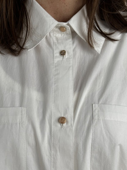 Malmö Hemdblusenkleid – Weiß
