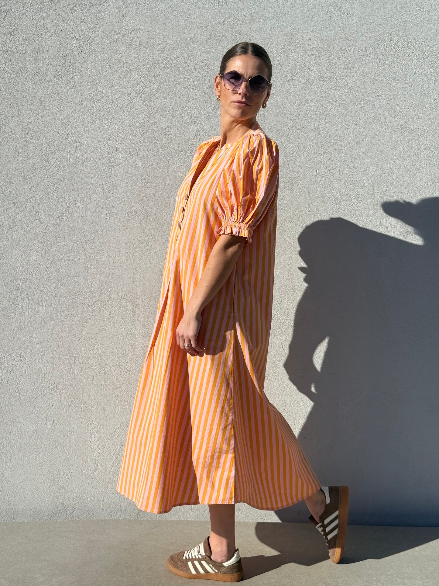 Gaspar Express TUNØ Stripe Dress - Orange