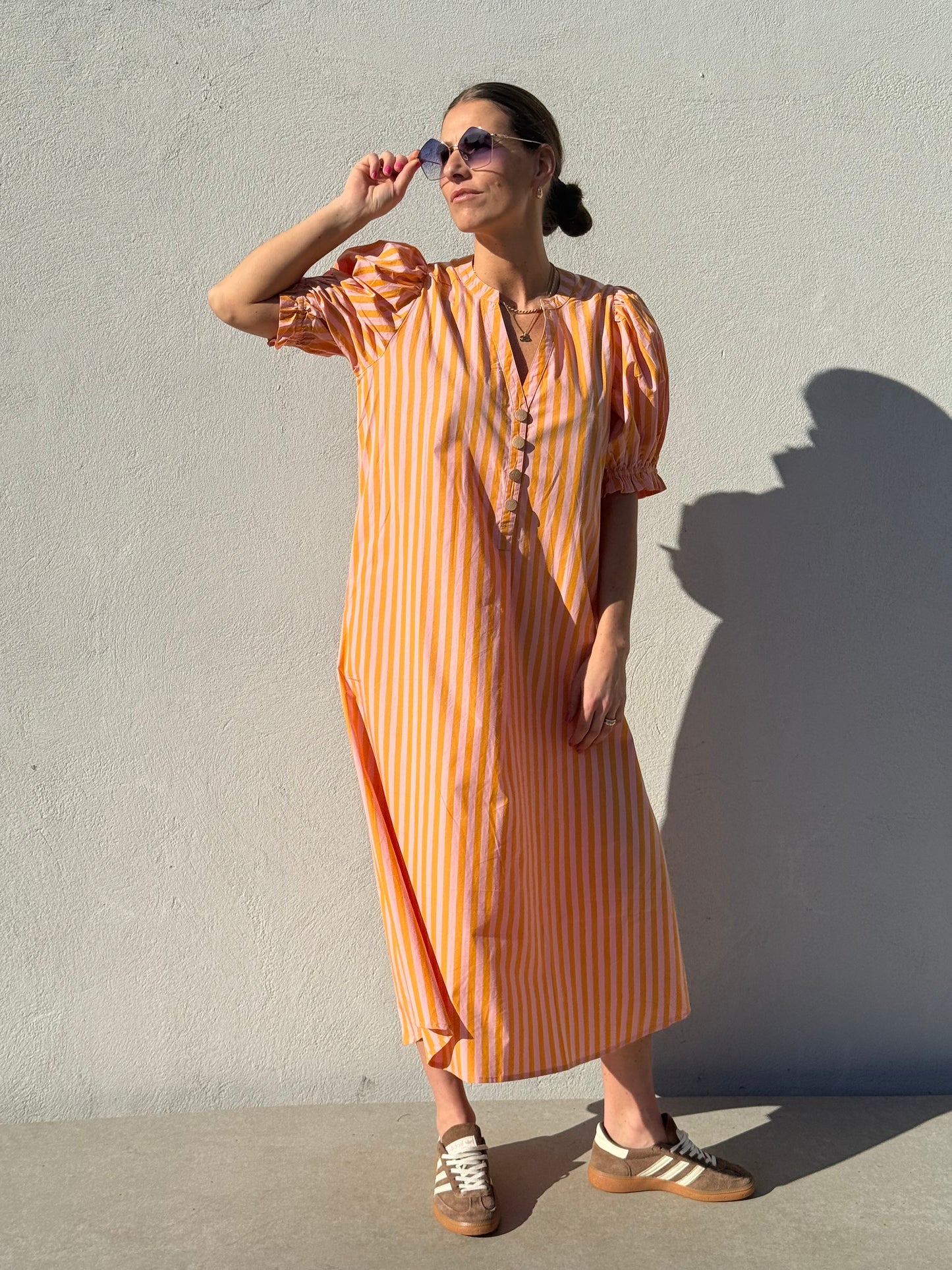 Gaspar Express TUNØ Stripe Dress - Orange