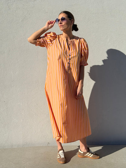 Gaspar Express TUNØ Stripe Dress - Orange