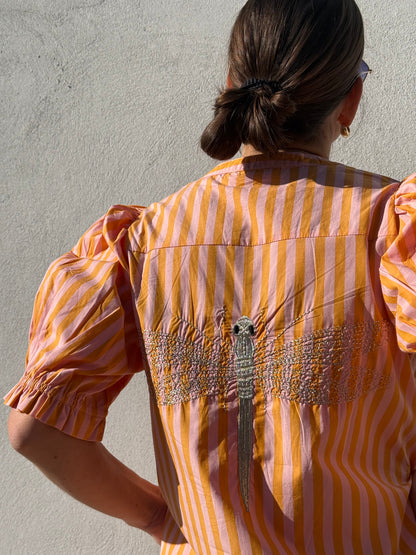 Gaspar Express TUNØ Stripe Dress - Orange